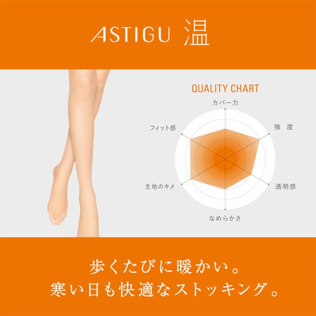 アツギ ストッキング 暖かい あったか アスティーグ 温 M-L・L-LL (在庫限り)