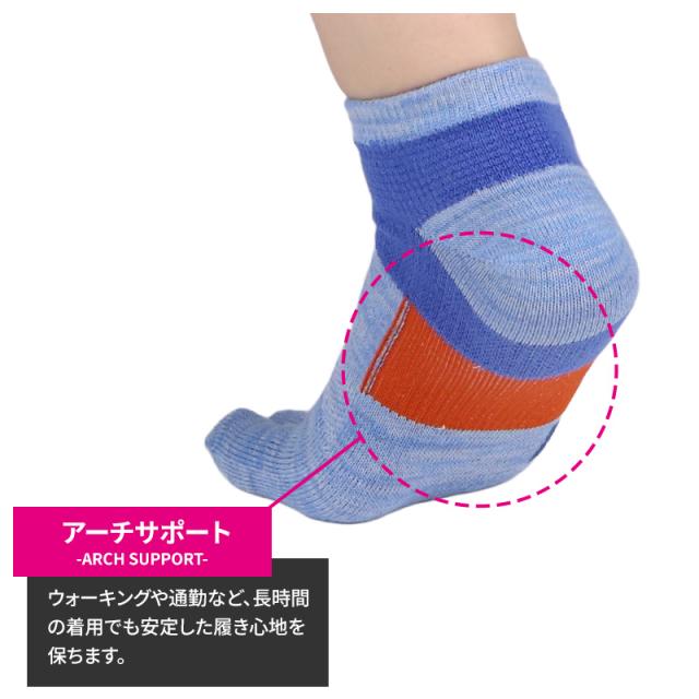 グンゼ アクティブスタイル 5本指 ソックス レディース スニーカーソックス 2足セット 23 24 25 cm
