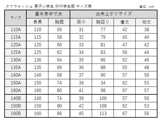 学生服 男子小学生 折衿学生服上衣A体 110cmA〜140cmA (送料無料) (取寄せ)