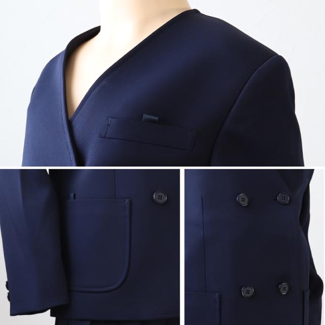 学生服 男女兼用 イートン学生服上衣 ダブル型(A体) 115cmA〜170cmA (送料無料) (取寄せ)
