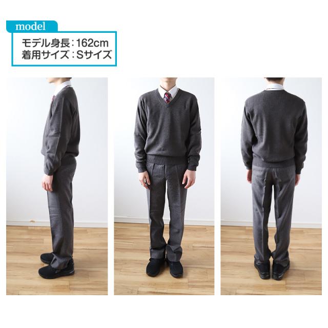 スクールセーター 男子 高校生 制服 ニット セーター 学生 Vネック S〜3L