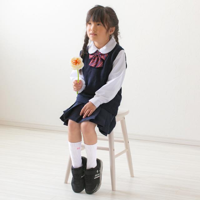 スクールソックス ワンポイント 女子 男子 クルー丈 靴下 14-16cm〜18-20cm