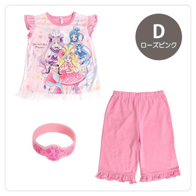 光るパジャマ プリキュア 半袖 パジャマ 女の子 キッズ 夏 キミとアイドルプリキュア 100cm〜130cm (在庫限り)