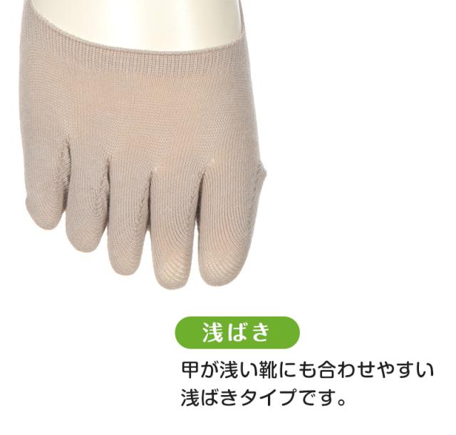五本指フットカバー フットカバー アツギ 浅ばき 五本指靴下 カバーソックス 5本指 23-25cm