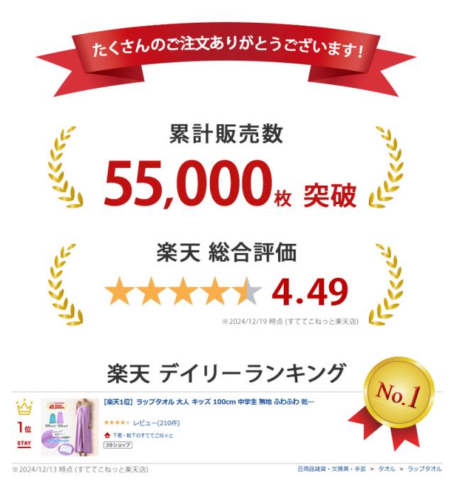 ラップタオル 大人 キッズ 100cm 中学生 無地 ふわふわ 乾きやすい 速乾 巻きタオル マイクロファイバー 100cm丈 120cm丈 (送料無料)