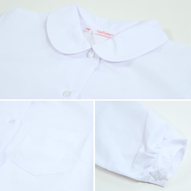 女子ベタ衿 長袖ブラウス 120cmA〜160cmA (取寄せ)