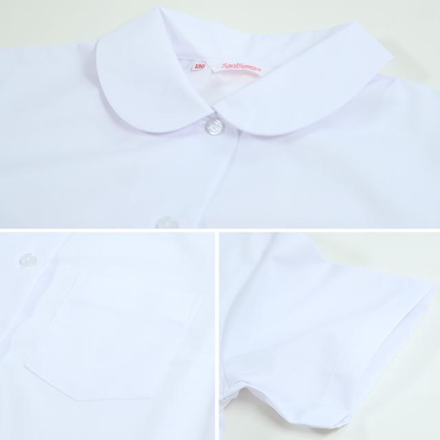 女子ベタ衿 半袖ブラウス 120cmA〜160cmA (取寄せ)