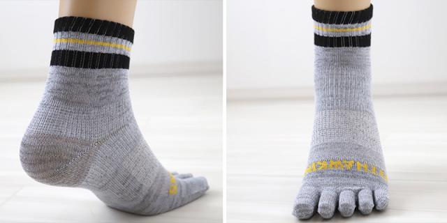 グンゼ GTホーキンス 5本指ソックス メンズ 靴下 ショートソックス 3足組 25-27cm