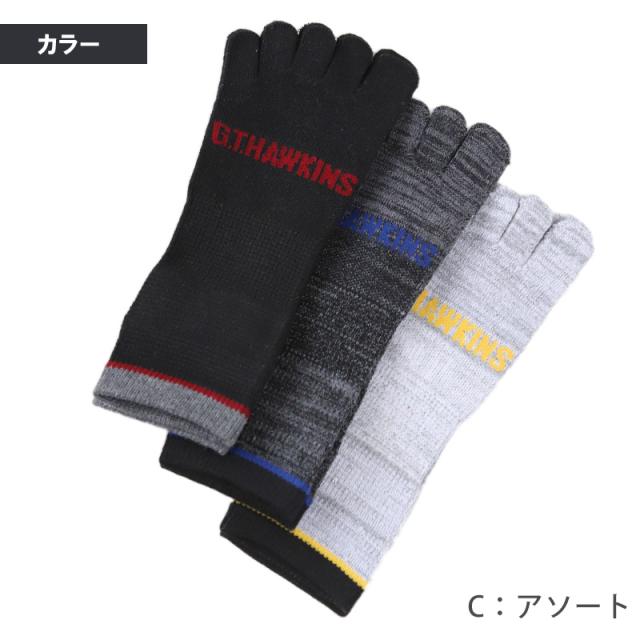 グンゼ GTホーキンス 5本指スニーカー丈メッシュソックス3足組 25-27cm