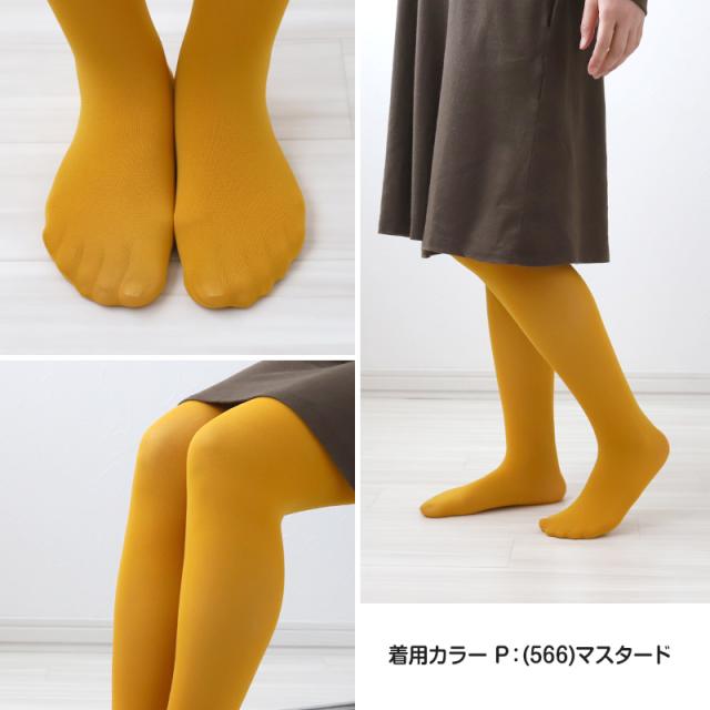 カラータイツ レディース 80デニール M-L・L-LL