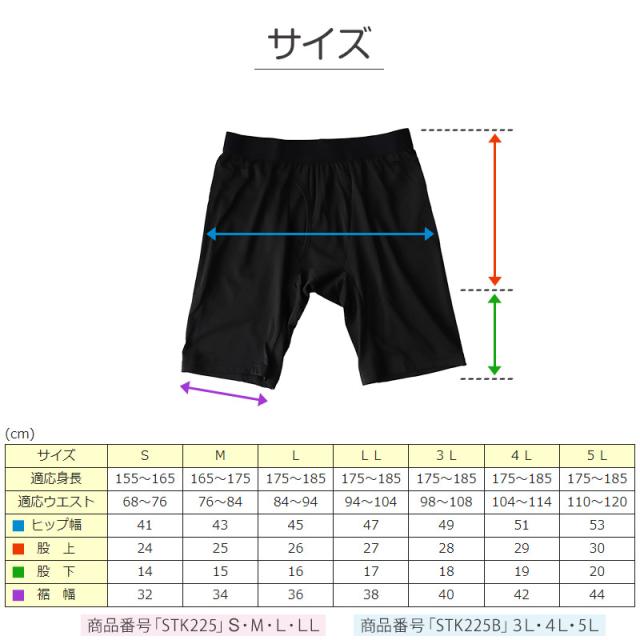 メンズ 3分ボクサー ボクサーパンツ 大寸 3L〜5L (在庫限り)
