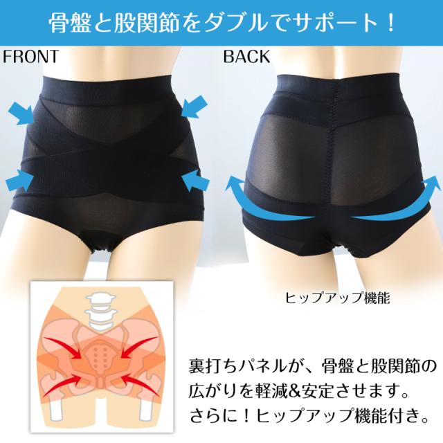骨盤&股関節Wサポート ショートガードル M〜LL