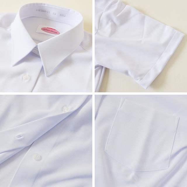 トンボ スクールシャツ 女子 半袖 ストレッチ ニット 学生服 シャツ SS〜BEL