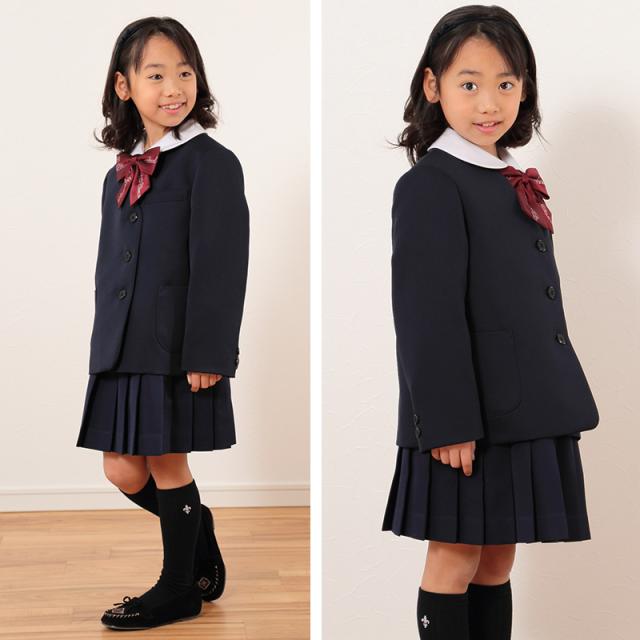 トンボ 小学校 女子 制服 スカート 20本車ヒダ 紺 130cmB〜160cmB (送料無料) (取寄せ)