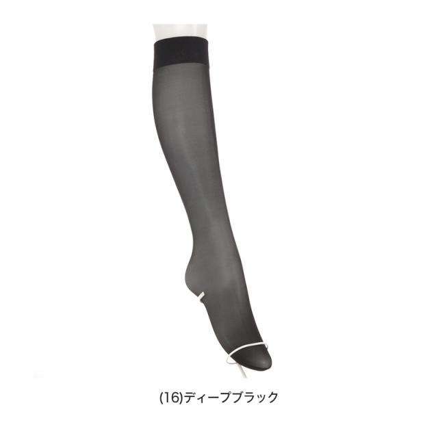 アスティーグ 黒 ショートストッキング ストッキング ひざ下 25デニール 22-25cm