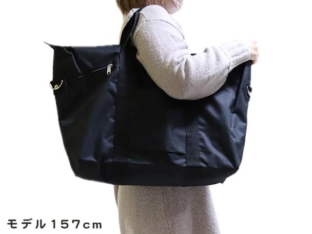ボストンバッグ 旅行 大容量 黒 W44×H38×D16cm