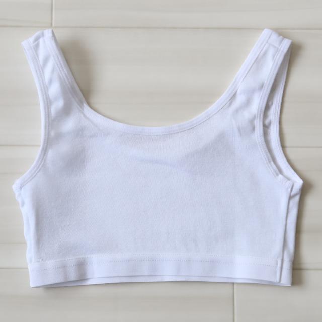 綿100% 胸二重 ハーフトップ 子供 キッズ 肌着 女の子 130〜165cm
