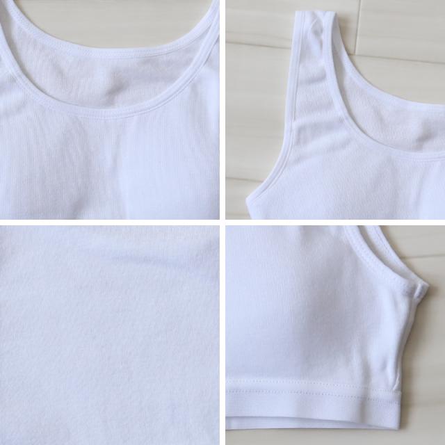 綿100％ カップ付き ハーフトップ ジュニア 肌着 女の子 130〜165cm