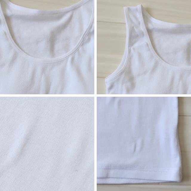 綿100% カップ付き タンクトップ ジュニア 肌着 女の子 130〜165cm