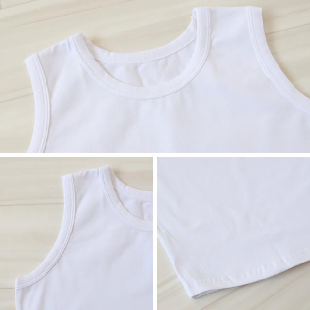 キッズ タンクトップ 無地 子供 ノースリーブ tシャツ 裾ラウンド 100cm〜160cm