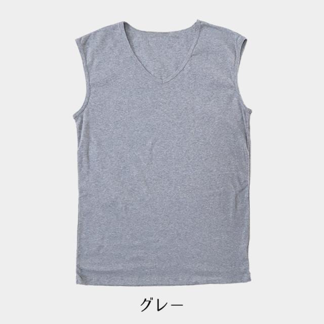 インナー メンズ ノースリーブ 綿100% vネック tシャツ 大きいサイズ 3L〜4L