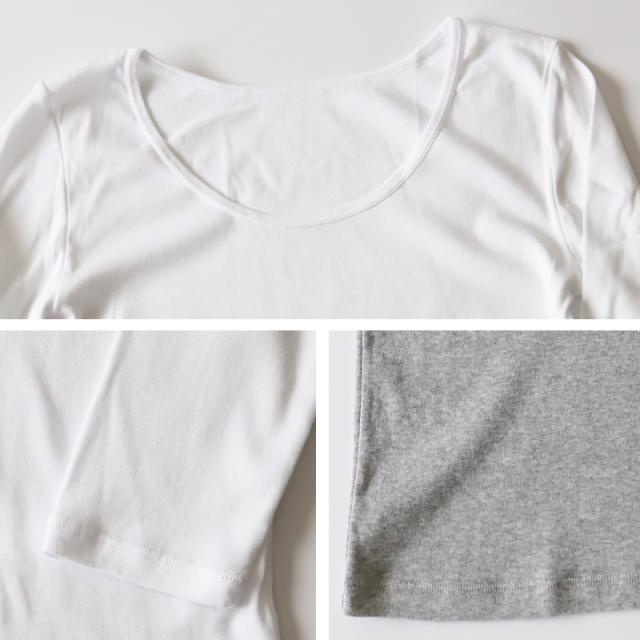 綿100% インナー レディース 長袖 8分袖 tシャツ 大きいサイズ 3L・4L