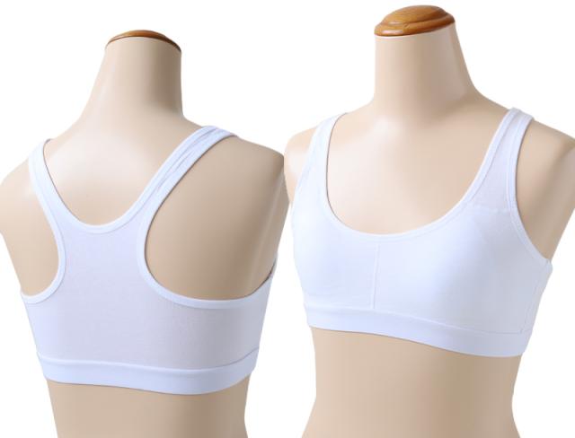 スポーツブラ ジュニア 綿 ジュニアブラ ハーフトップ 子供 130cm〜165cm (在庫限り)