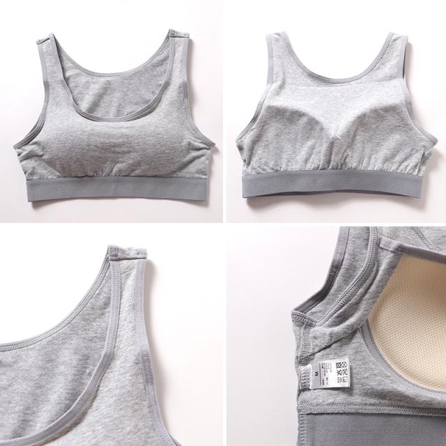 ハーフトップブラ 綿 締め付けない ノンワイヤー ブラジャー レディース S M L LL 3L 4L