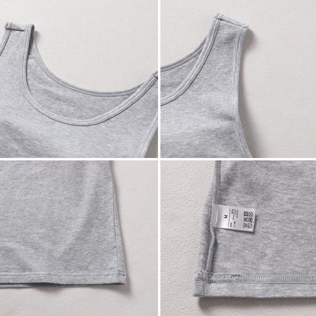 タンクトップ カップ付き インナー 綿 レディース S M L LL 3L 4L