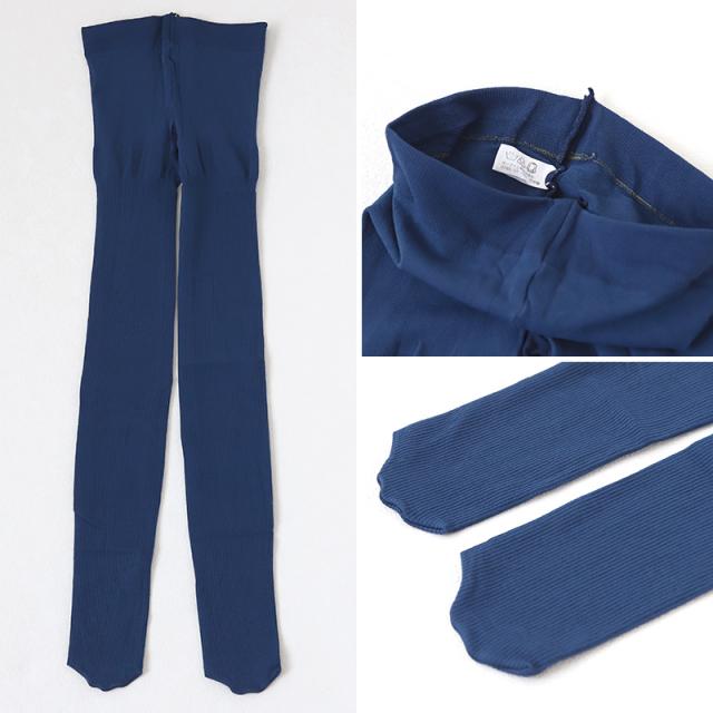 キッズ タイツ リブ 子供 80デニール 日本製 120cm・135cm (在庫限り)