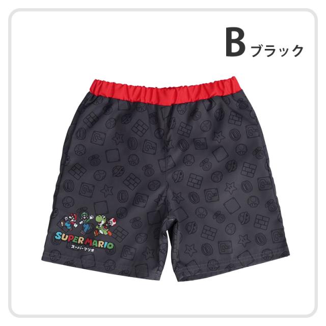 水着 男の子 キッズ 子供 海パン サーフパンツ マリオ スーパーマリオ 海水パンツ キャラクター 110〜130cm (在庫限り)