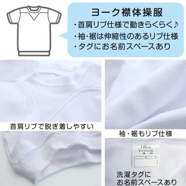 体操服 半袖 ドライ ヨーク 体操着 小学生 小学校 110〜160cm