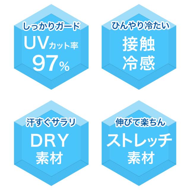 アームカバー uvカット 接触冷感 紫外線カット ドライ uvケア ひんやり フリーサイズ (在庫限り)