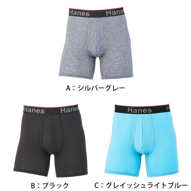 ボクサーブリーフ ボクサーパンツ メンズ 男性下着 無地 ヘインズ 股間ポケット 吸汗速乾 抗菌防臭 伸びる M〜LL