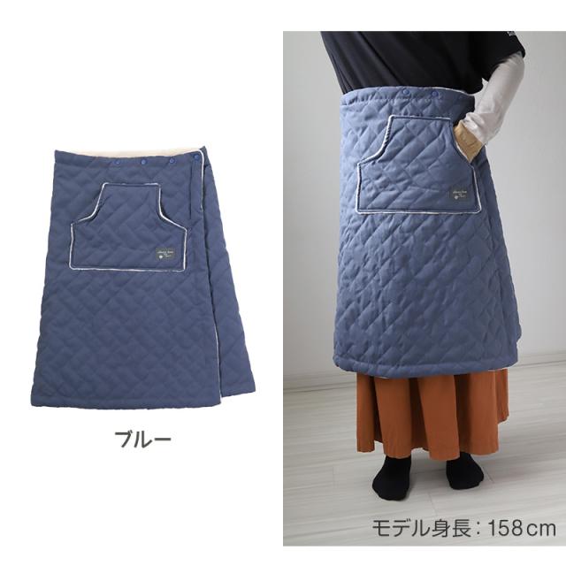巻きスカート 裏起毛 防寒 撥水　あったか キルティング 巻スカート 冬 M-L