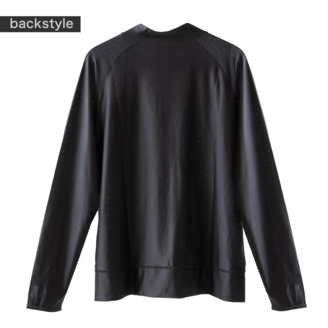 ラッシュガード 長袖 メンズ フードなし ジップ S〜4L