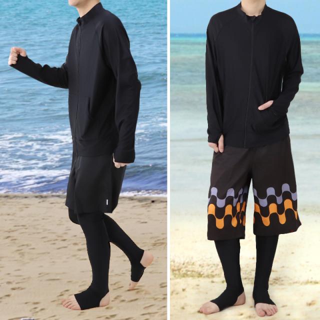 ラッシュガード トレンカ メンズ uvカット ラッシュトレンカ 水着 S〜4L