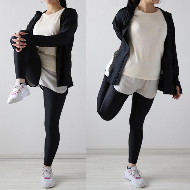 ラッシュガード レギンス レディース ラッシュレギンス 9分丈 S〜4L