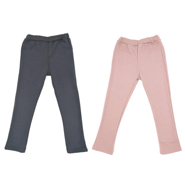 キッズ ロングパンツ 男の子 女の子 裏シャギー 起毛 保温 あったかい ストレッチ 黒 紺色 ピンク 110〜130cm (在庫限り)