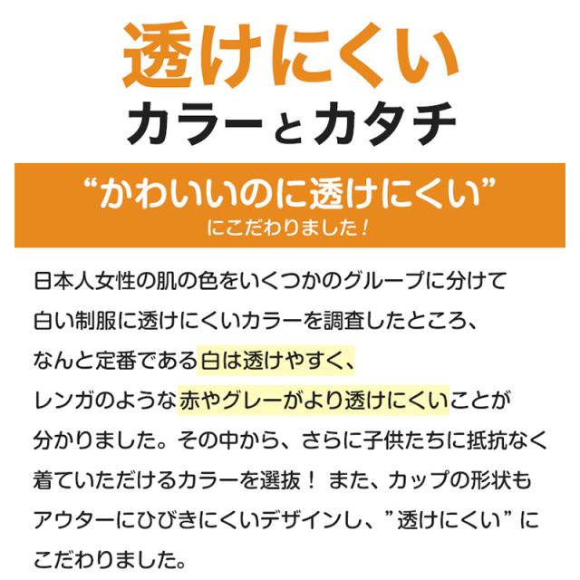 アツギ ジュニアブラ ブラジャー 子供 ソフトワイヤー 透けにくい A65〜C75 (在庫限り)
