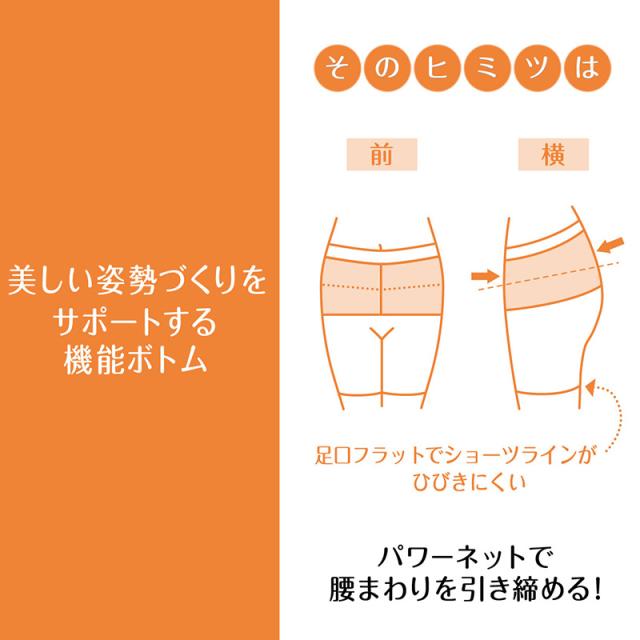 アツギ ショーツ レディース 骨盤 ガードルショーツ ヘム ひびきにくい ヘムショーツ 3分丈 M〜LL
