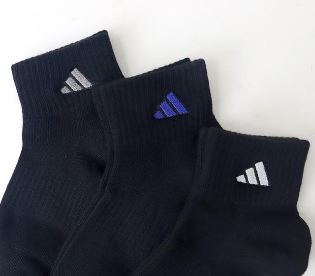 靴下 ソックス スクールソックス adidas 男子 女子 3足セット 19-21 21-23 23-25 22-24cm