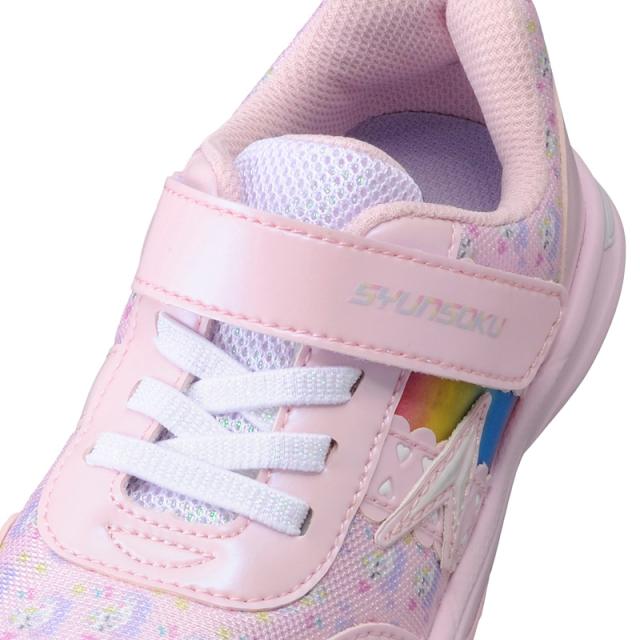 瞬足 スニーカー 女児 アキレス 運動靴 曲がりやすい コーナリング 軽量 16cm〜23cm (送料無料) (在庫限り)