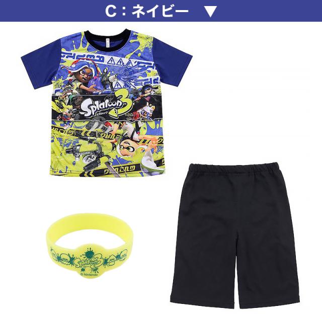 光るパジャマ 半袖 キッズ パジャマ 男の子 スプラトゥーン3 子供 120cm〜140cm
