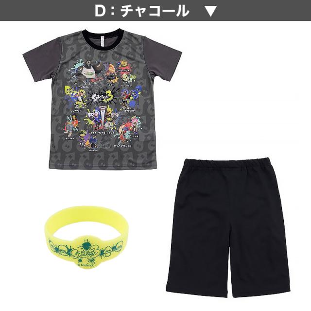 光るパジャマ 半袖 キッズ パジャマ 男の子 スプラトゥーン3 子供 120cm〜140cm