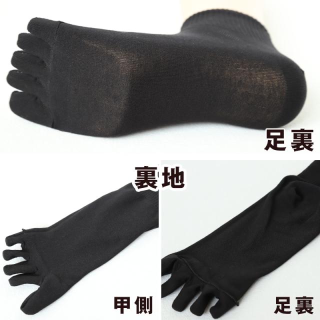 ビジネスソックス メンズ 靴下 5本指 薄手 ショートソックス ファブリーズ 2足組 25-27cm