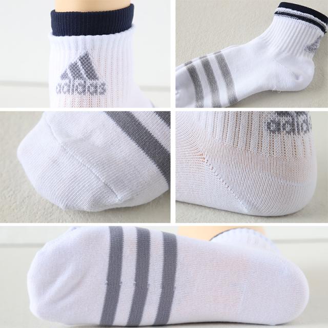 靴下 レディース ショート ソックス 女子 くるぶし丈 3P adidas 19-21/22-24cm (在庫限り)
