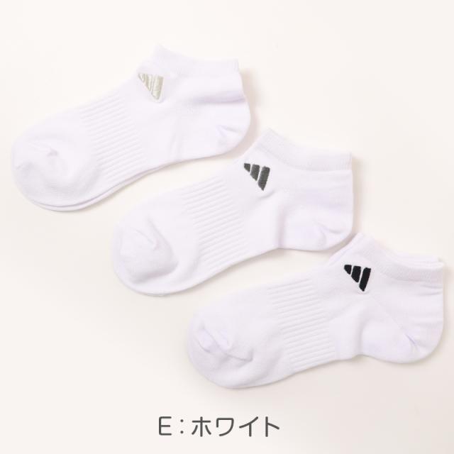 靴下 スニーカーソックス レディース adidas 3足組 23-25cm