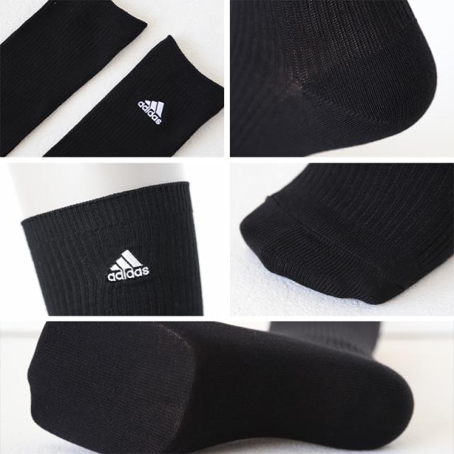 アディダス 靴下 レディース 女子 クルー丈 ソックス 2足組 26cm丈 23-25cm (在庫限り)