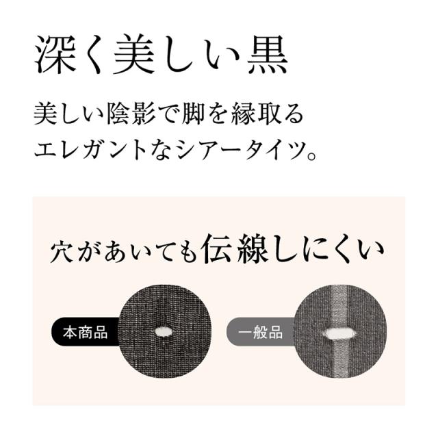グンゼ サブリナ 黒ストッキング ひざ下 25デニール シアータイツ 22-25cm